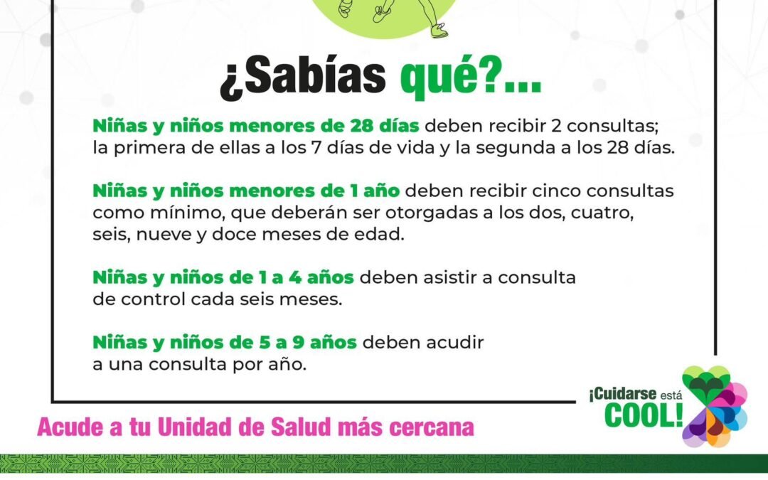 IMPORTANTE DAR SEGUIMIENTO A LA SALUD DE LAS NIÑAS Y LOS NIÑOS