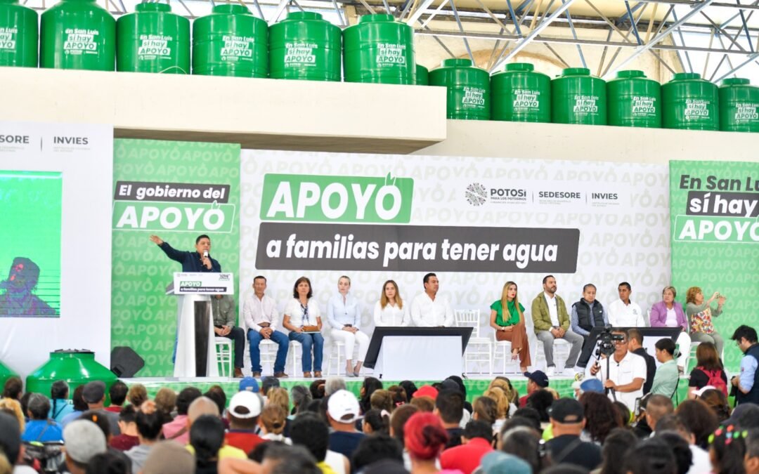 RICARDO GALLARDO LLEVA APOYO A LAS FAMILIAS CON 30 MIL CISTERNAS