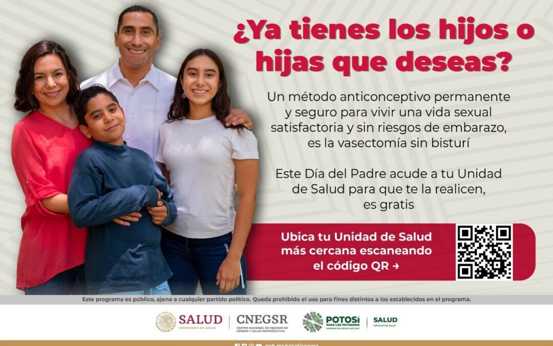 JORNADA INTENSIVA DE VASECTOMÍAS EN LOS SERVICIOS DE SALUD DE SLP