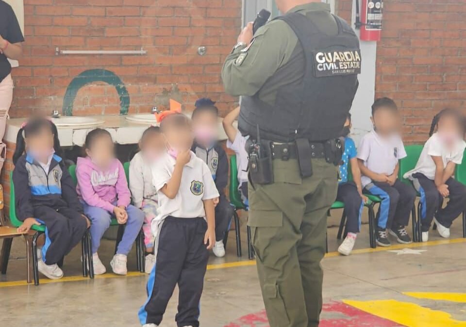 GUARDIA CIVIL ESTATAL BRINDA TOTAL APOYO A NIÑEZ POTOSINA CON CAMPAÑAS DE PREVENCIÓN