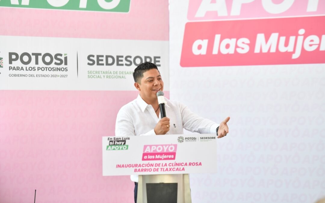 RICARDO GALLARDO ENTREGA CLÍNICA ROSA EN EL BARRIO DE TLAXCALA