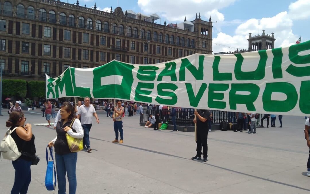 Partido Verde de San Luis Potosí y Gallardo, presentes en la conmemoración del triunfo de AMLO.