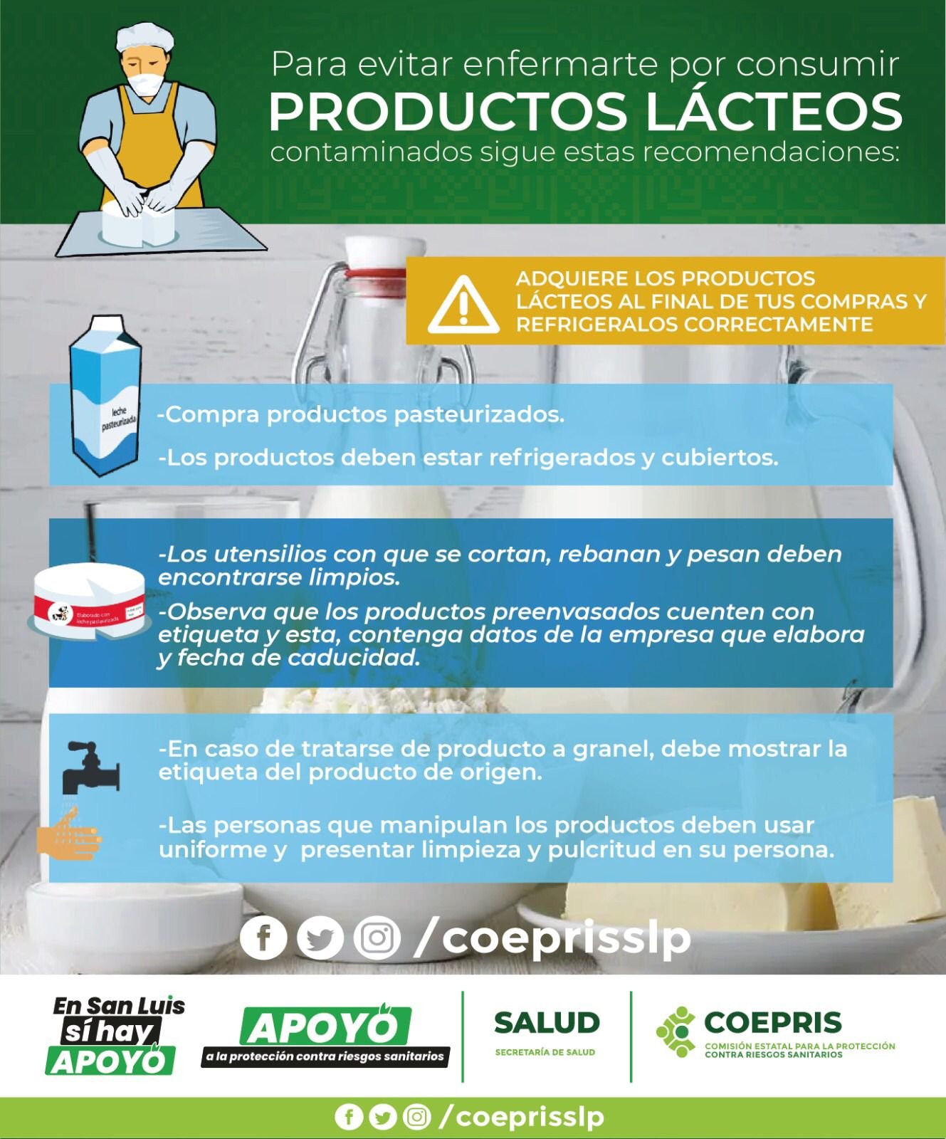 SE REALIZA UNA CONSTANTE SUPERVISIÓN A PRODUCTOS LÁCTEOS