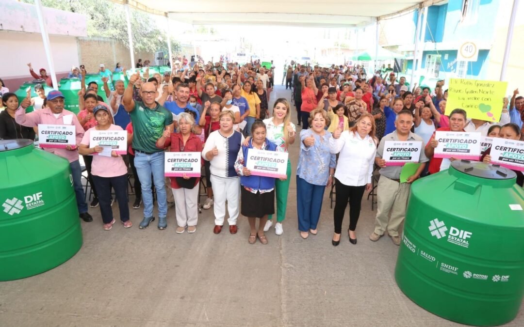 GOBIERNO ESTATAL ENTREGA MÁS CISTERNAS A FAMILIAS POTOSINAS