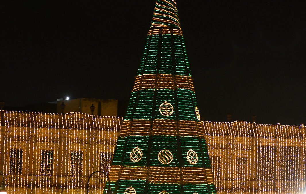 FAMILIAS POTOSINAS DISFRUTAN DE LA MAGIA DE LA NAVIDAD CON ENCENDIDO DE ÁRBOL 