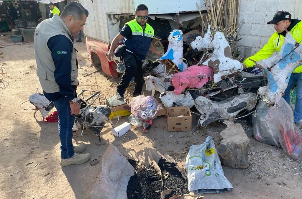 AUTORIDADES CLAUSURAN FÁBRICA CLANDESTINA DE PIROTECNIA