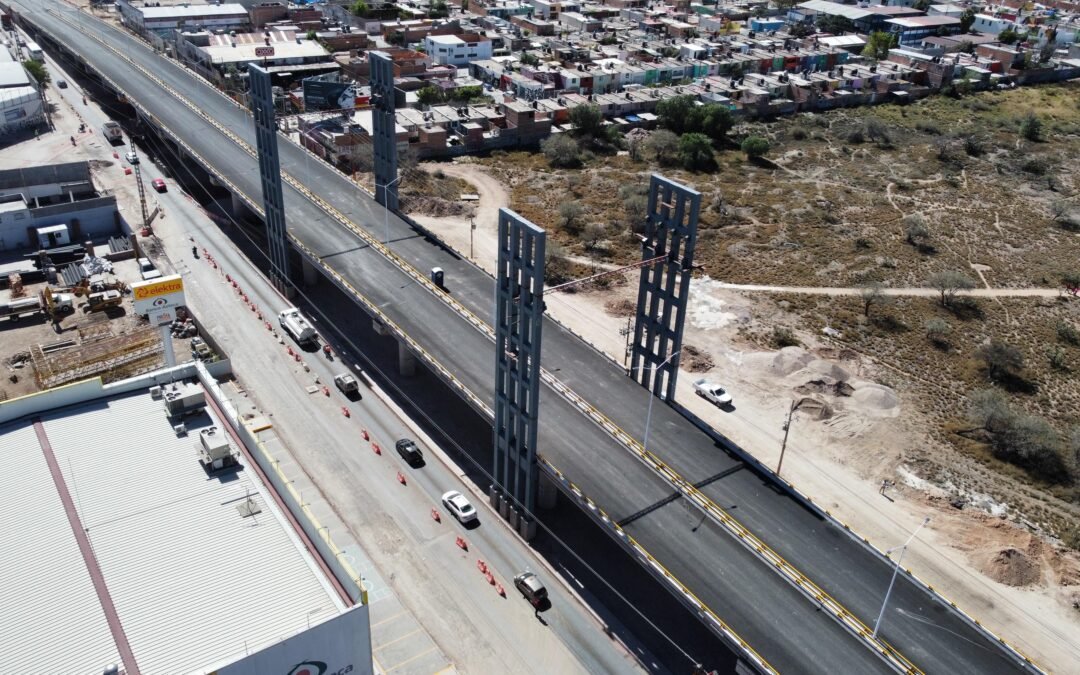 PUENTE VEHICULAR EN CIRCUITO POTOSÍ SE INAUGURARÁ EN BREVE: SEDUVOP