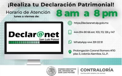 EXHORTAN A LAS Y LOS FUNCIONARIOS A REALIZAR SU DECLARACIÓN PATRIMONIAL