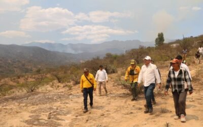 GOBERNADOR SUPERVISA COMBATE A INCENDIO FORESTAL EN SANTA MARÍA