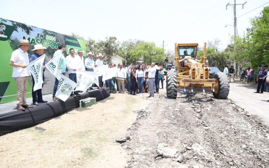 GOBIERNO ESTATAL ARRANCA MODERNIZACIÓN DE CAMINO EN TAMASOPO