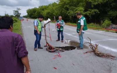 EL ESTADO ATIENDE CAMINOS AFECTADOS POR LLUVIAS EN LA HUASTECA  
