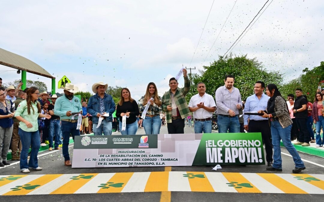 RICARDO GALLARDO ENTREGA MODERNO CAMINO A TAMBACA, EN TAMASOPO