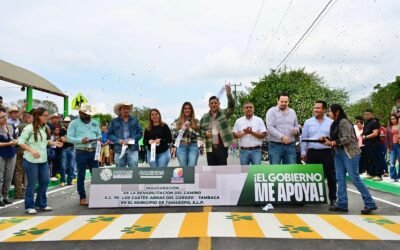 RICARDO GALLARDO ENTREGA MODERNO CAMINO A TAMBACA, EN TAMASOPO