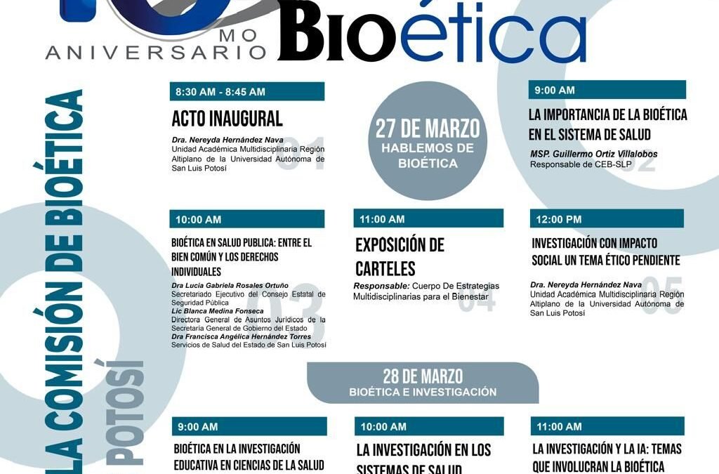 INVITA SERVICIOS DE SALUD A LAS JORNADAS DE BIOÉTICA EN LA UASLP CAMPUS MATEHUALA