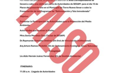 GOBIERNO ESTATAL ALERTA POR FALSA INVITACIÓN DE SEGAM A MUNICIPIOS