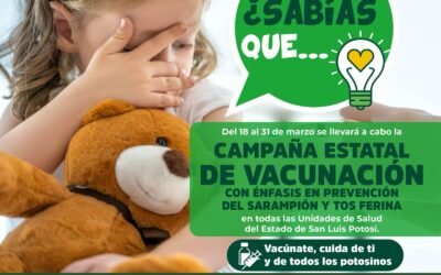 LLAMA SALUD A LA POBLACIÓN POTOSINA A VACUNARSE EN LA CAMPAÑA ESTATAL DE VACUNACIÓN.