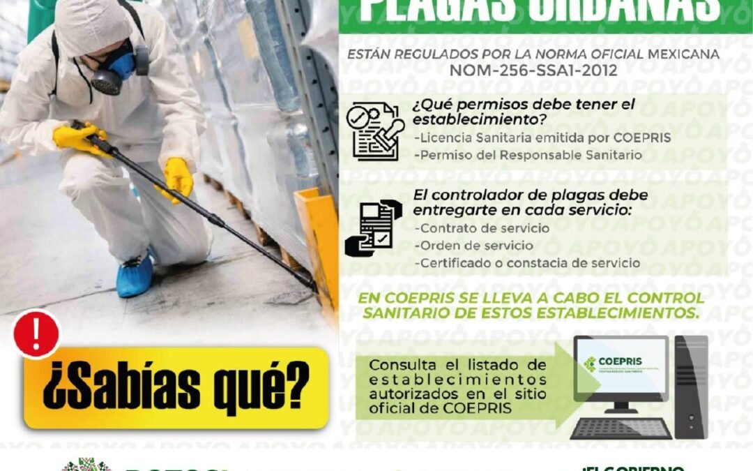 COEPRIS SUPERVISA A CONTROLADORES DE PLAGAS URBANAS Y EXPENDEDORES