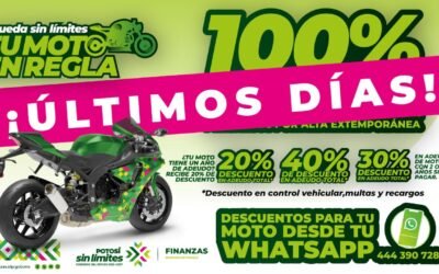 ÚLTIMOS DÍAS PARA APROVECHAR DESCUENTOS EN LA REGULARIZACIÓN DE MOTOCICLETAS